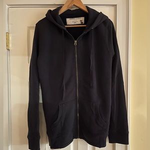 J-Crew Sherpa Fleece Zip-Up (Navy Blue) | Size Large